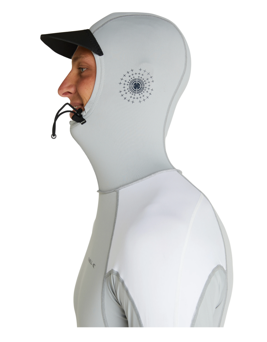 TRVLR LS HOODED RASH VEST Dp1 Coolgry/Wht/Wht Salt Air Surf