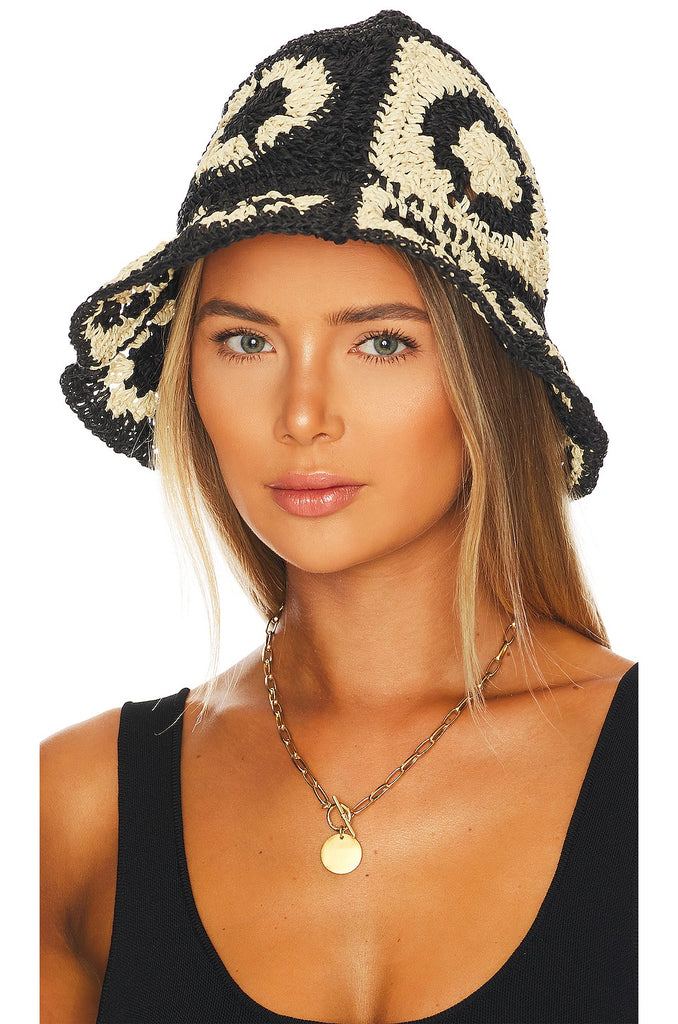 Crochet Hat Black/Natu ShadyLady – Salt Air Surf